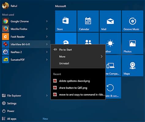 Windows 10 recent activities disable